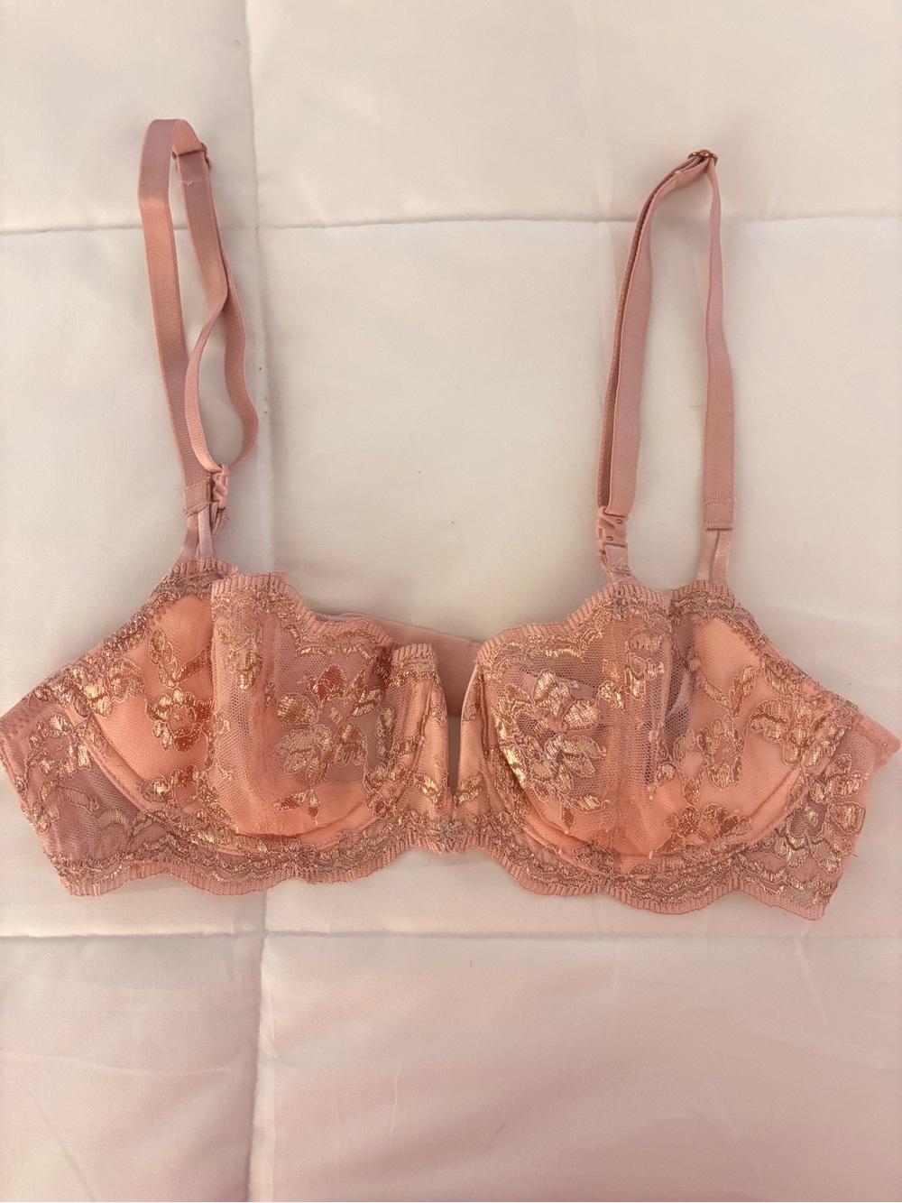 Victoria’s Secret Dream Angels Embroidered Sheer Balconette Bra 32B